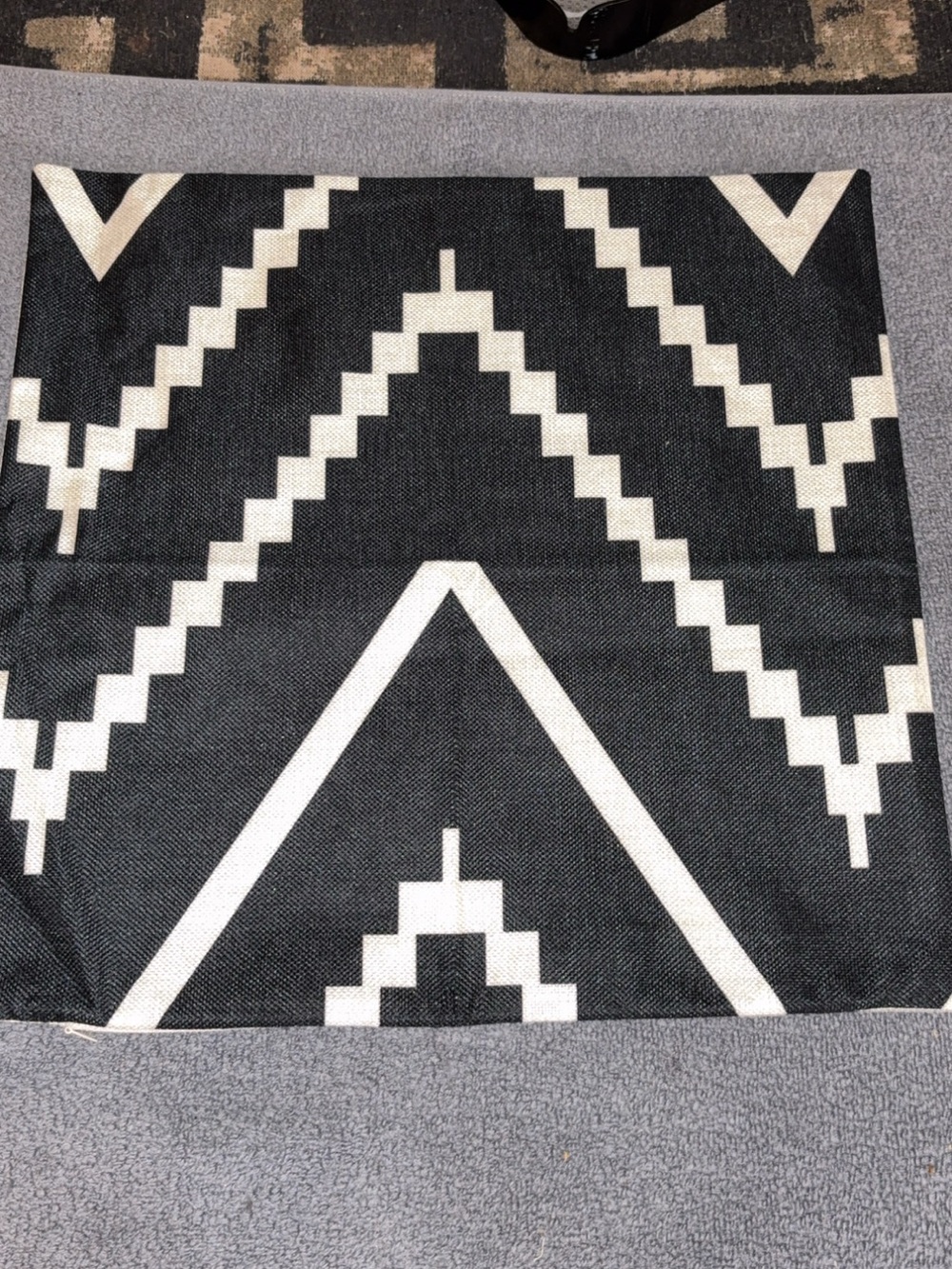 Black & White Geometric Decorative Pillow Cover